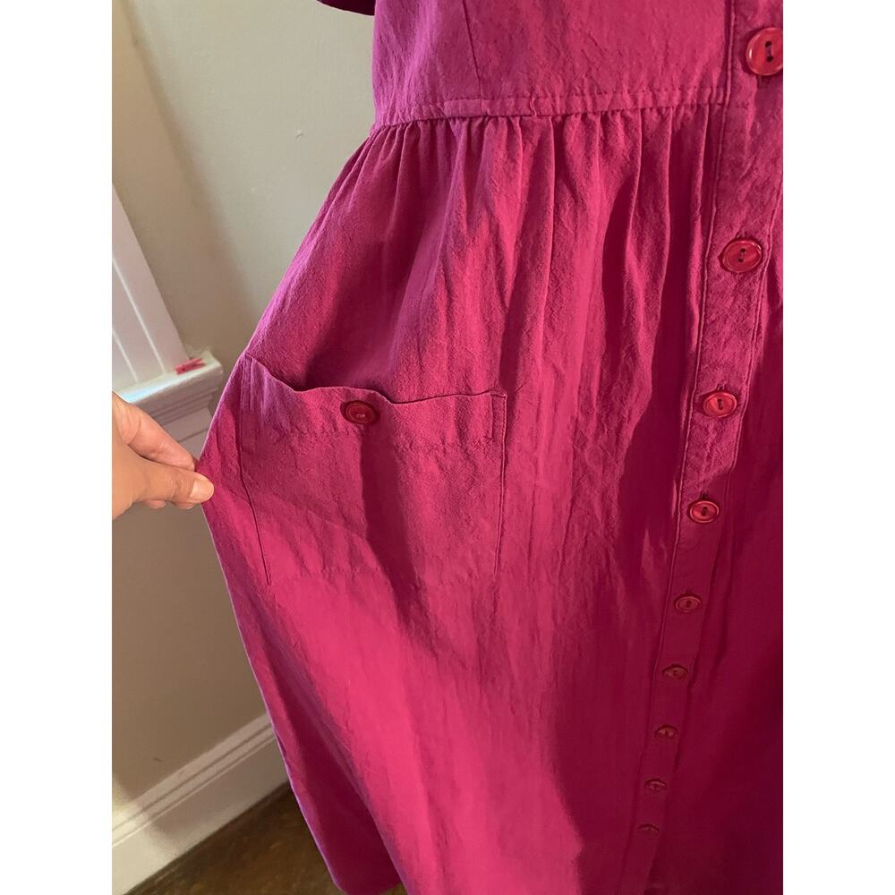 Pink Appleseeds Shirt Dress Large - Picture 3 of 8